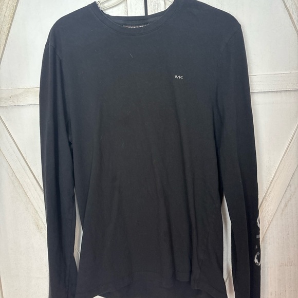 Michael Kors Men's Classic Black Long Sleeve Tee - Picture 1 of 4